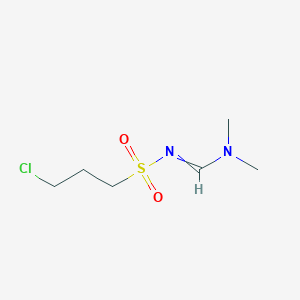 Chemical structure of N'-(3-chloropropanesulfonyl)-N,N-dimethylmethanimidamide