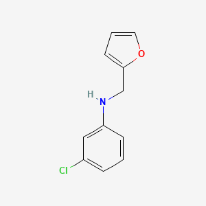 Chemical structure of 3-Chloro-N-(furan-2-ylmethyl)aniline