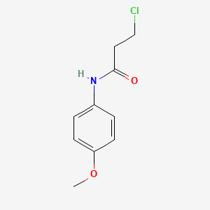 Chemical structure of 3-Chloro-n-(4-methoxyphenyl)propanamide