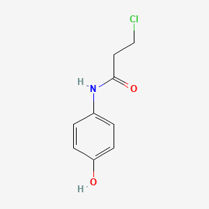 Chemical structure of 3-Chloro-N-(4-hydroxyphenyl)propanamide
