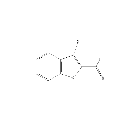 Chemical structure of 3-chlorobenzofuran-2-carbaldehyde
