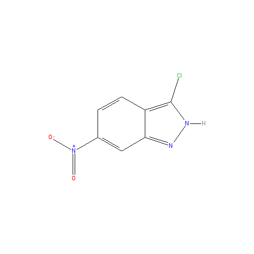 Chemical structure of 3-chloro-6-nitro-1H-indazole