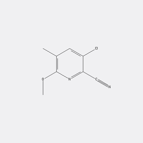 Chemical structure of 3-Chloro-6-Methoxy-5-Methylpyridine-2-Carbonitrile
