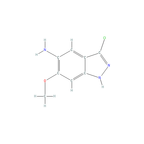Chemical structure of 3-Chloro-6-methoxy-1H-indazol-5-amine