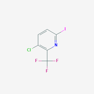 Chemical structure of 3-Chloro-6-iodo-2-(trifluoromethyl)pyridine
