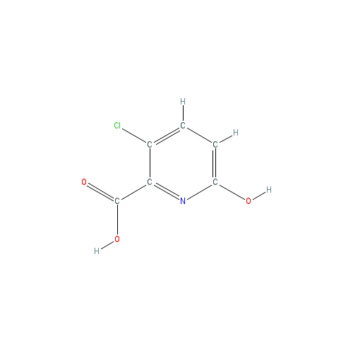Chemical structure of 3-Chloro-6-hydroxypicolinic acid