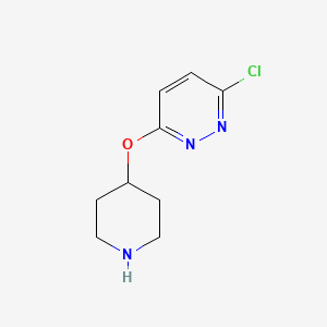 Chemical structure of 3-Chloro-6-(4-piperidyloxy)pyridazine
