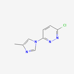 Chemical structure of 3-Chloro-6-(4-methyl-1H-imidazol-1-yl)pyridazine