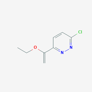Chemical structure of 3-Chloro-6-(1-ethoxyvinyl)pyridazine