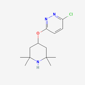Chemical structure of 3-Chloro-6-((2,2,6,6-tetramethylpiperidin-4-yl)oxy)pyridazine
