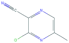 Chemical structure of 3-chloro-5-methylpyrazine-2-carbonitrile