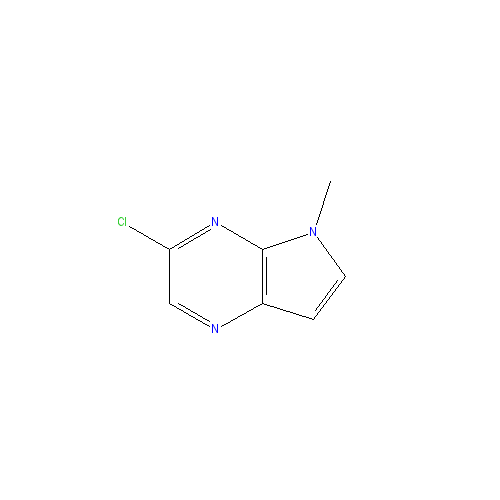 Chemical structure of 3-Chloro-5-methyl-5H-pyrrolo[2,3-b]pyrazine