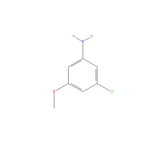 Chemical structure of 3-Chloro-5-Methoxyaniline