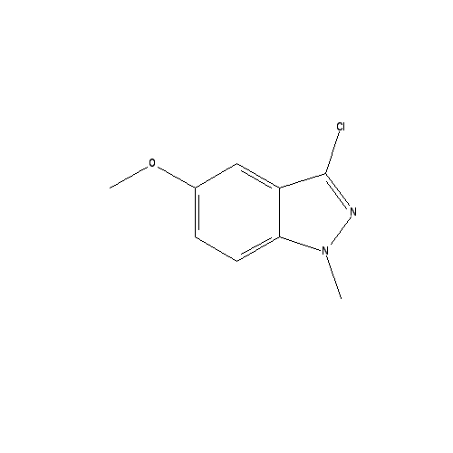 Chemical structure of 3-Chloro-5-methoxy-1-methyl-1H-indazole