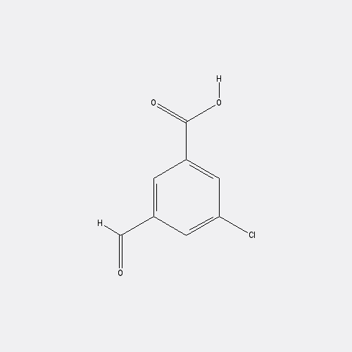Chemical structure of 3-Chloro-5-formylbenzoic Acid