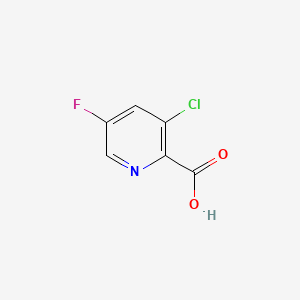 Chemical structure of 3-chloro-5-fluoropyridine-2-carboxylic acid