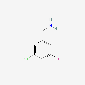 Chemical structure of 3-Chloro-5-fluorobenzylamine