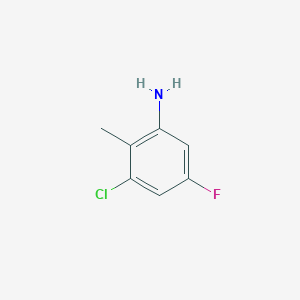 Chemical structure of 3-Chloro-5-fluoro-2-methylaniline