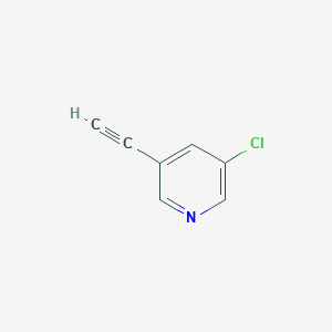 Chemical structure of 3-Chloro-5-ethynylpyridine