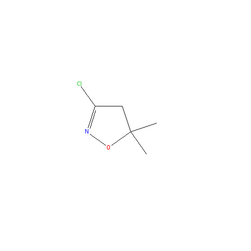 Chemical structure of 3-chloro-5,5-dimethyl-4,5-dihydro-1,2-oxazole