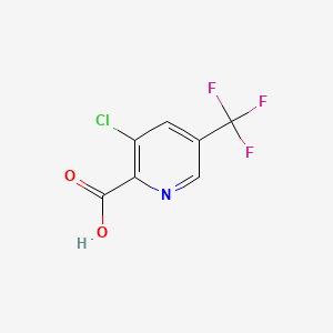 Chemical structure of 3-chloro-5-(trifluoromethyl)pyridine-2-carboxylic acid