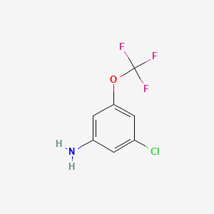 Chemical structure of 3-Chloro-5-(trifluoromethoxy)aniline