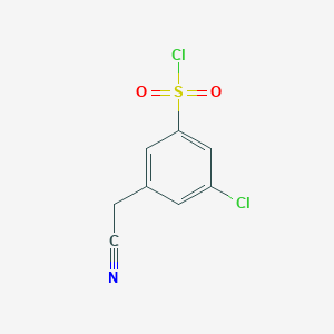 Chemical structure of 3-Chloro-5-(cyanomethyl)benzenesulfonyl chloride