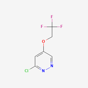 Chemical structure of 3-Chloro-5-(2,2,2-trifluoroethoxy)pyridazine