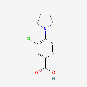 Chemical structure of 3-Chloro-4-pyrrolidinobenzoic Acid