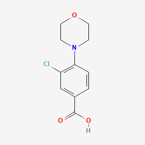 Chemical structure of 3-Chloro-4-morpholinobenzoic Acid