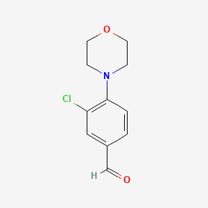 Chemical structure of 3-Chloro-4-morpholinobenzaldehyde