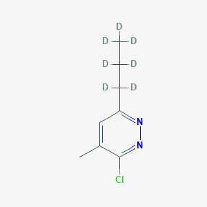 Chemical structure of 3-Chloro-4-methyl-6-(n-propyl-d7)-pyridazine
