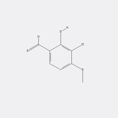 Chemical structure of 3-Chloro-4-methoxysalicylaldehyde