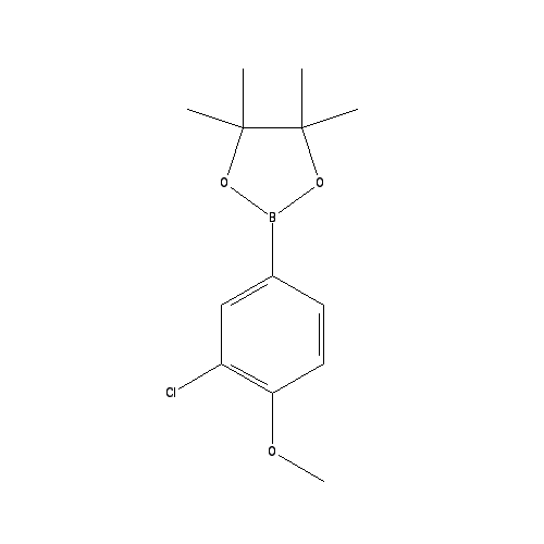 Chemical structure of 3-Chloro-4-methoxyphenylboronic acid pinacol ester