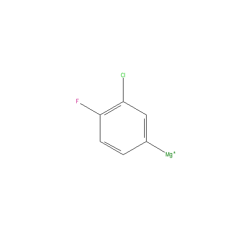 Chemical structure of 3-Chloro-4-fluorophenylmagnesium bromide