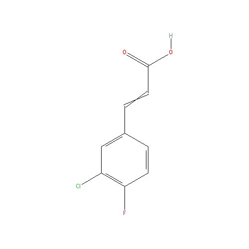 Chemical structure of 3-Chloro-4-fluorocinnamic acid