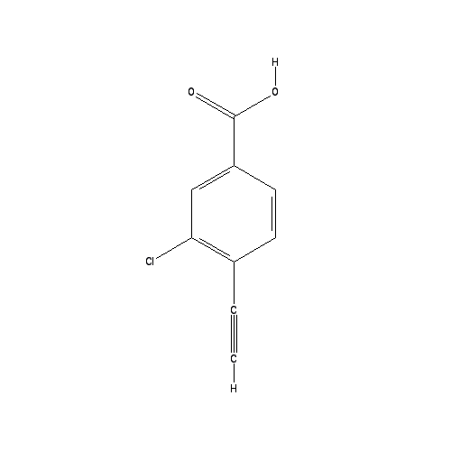 Chemical structure of 3-Chloro-4-ethynylbenzoic acid