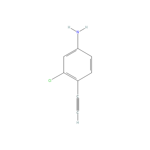 Chemical structure of 3-Chloro-4-ethynylaniline