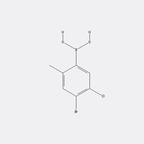 Chemical structure of 3-Chloro-4-bromo-6-methylphenylboronic acid
