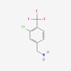 Chemical structure of 3-Chloro-4-(trifluoromethyl)benzylamine