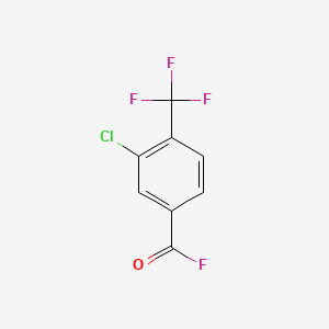 Chemical structure of 3-Chloro-4-(trifluoromethyl)benzoyl fluoride