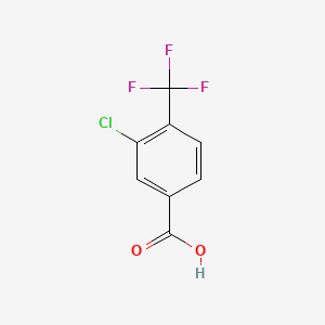Chemical structure of 3-chloro-4-(trifluoromethyl)benzoic acid
