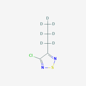 Chemical structure of 3-Chloro-4-(n-propyl-d7)-1,2,5-thiadiazole
