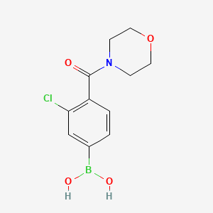 Chemical structure of 3-Chloro-4-(morpholinocarbonyl)phenylboronic acid