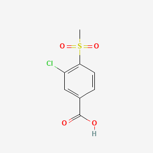 Chemical structure of 3-Chloro-4-(methylsulfonyl)benzoic Acid