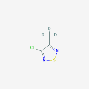 Chemical structure of 3-Chloro-4-(methyl-d3)-1,2,5-thiadiazole