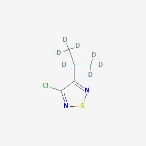 Chemical structure of 3-Chloro-4-(iso-propyl-d7)-1,2,5-thiadiazole