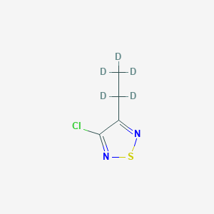 Chemical structure of 3-Chloro-4-(ethyl-d5)-1,2,5-thiadiazole
