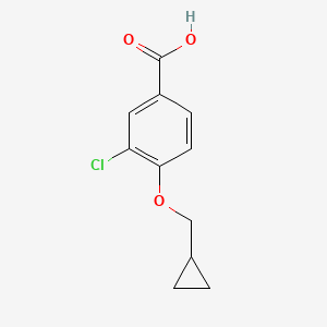Chemical structure of 3-Chloro-4-(cyclopropylmethoxy)benzoic Acid
