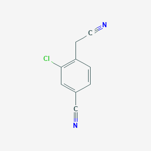 Chemical structure of 3-Chloro-4-(cyanomethyl)benzonitrile